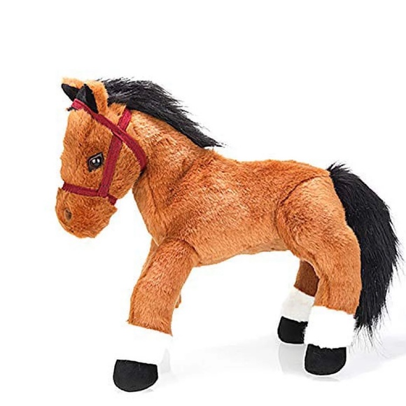 Plushland Other - NEW Plushland Soft Brown And Black Horse Stuffed Animal Toy Gift, 14 Inches